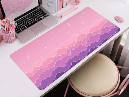 Mouse Pad Cute Aesthetic Big xxl Large Kawaii women Desk Mouse pads Anime Computer Mat Office Mousepad 900x400 Pink Gamer Pc