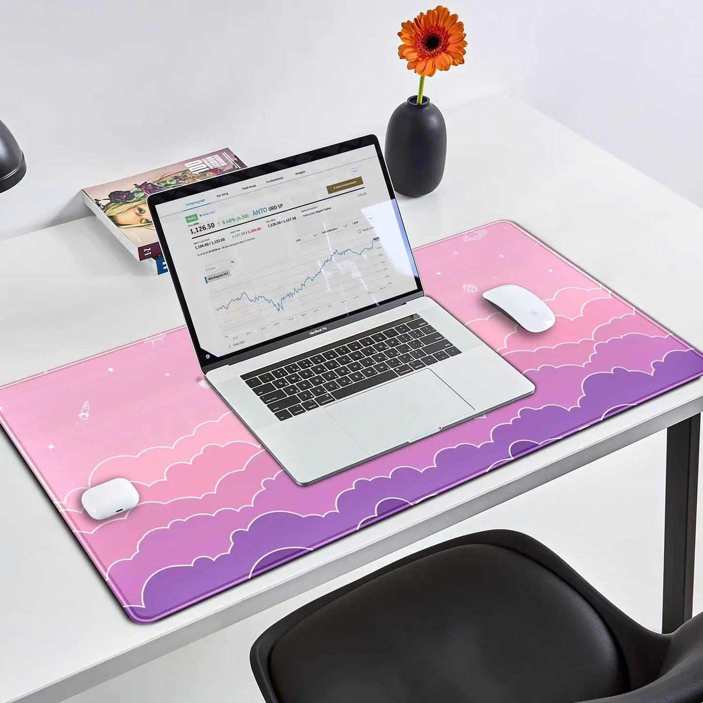 Mouse Pad Cute Aesthetic Big xxl Large Kawaii women Desk Mouse pads Anime Computer Mat Office Mousepad 900x400 Pink Gamer Pc