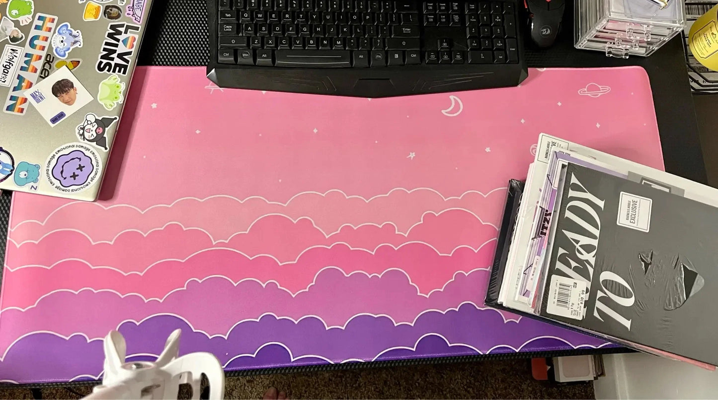 Mouse Pad Cute Aesthetic Big xxl Large Kawaii women Desk Mouse pads Anime Computer Mat Office Mousepad 900x400 Pink Gamer Pc