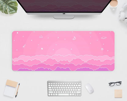 Mouse Pad Cute Aesthetic Big xxl Large Kawaii women Desk Mouse pads Anime Computer Mat Office Mousepad 900x400 Pink Gamer Pc