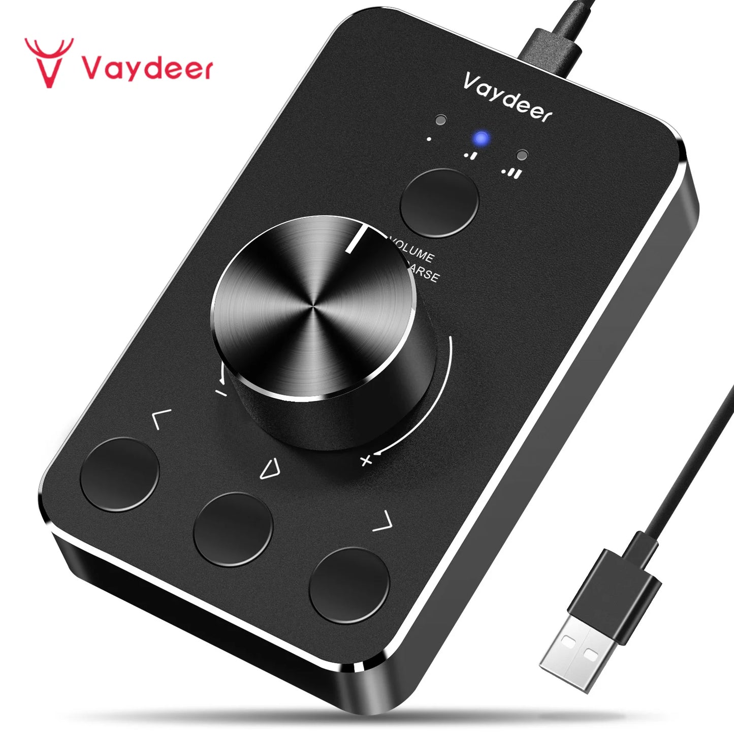 USB Volume Control Knob Computer Speaker Controller One-Click Mute Function and 3 Volume Control Modes Audio Adjust