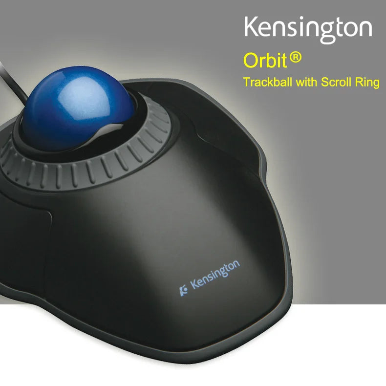 Kensington Orbit Wired Trackball Mouse with Scroll Ring 72337, 75327, 72500