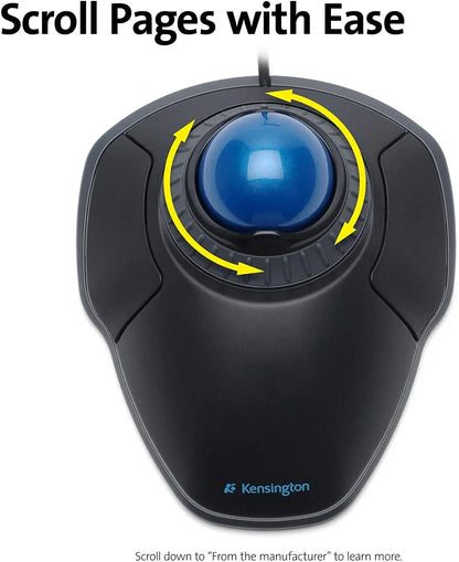 Kensington Orbit Wired Trackball Mouse with Scroll Ring 72337, 75327, 72500