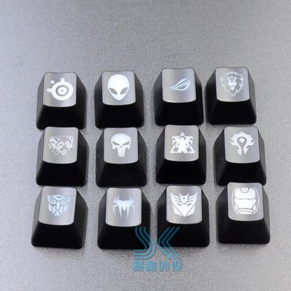 Personality Customized Mechanical keyboard keycaps translucent key caps for Dota 2 Hero Skill transformers Bat OEM R4 Height