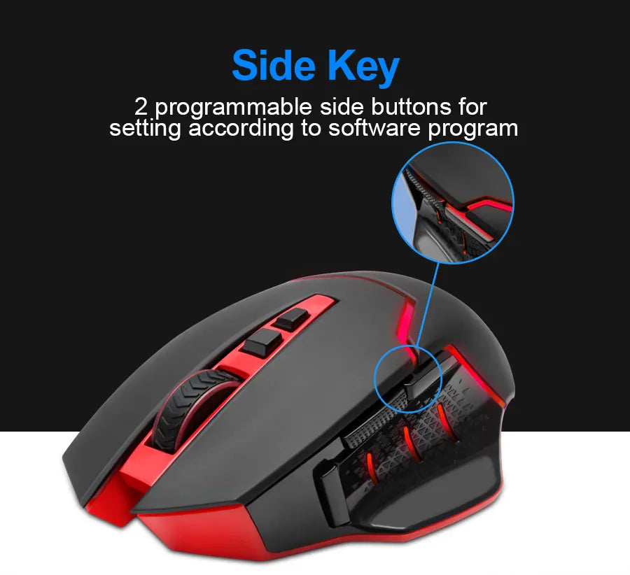 REDRAGON MIRAGE M690 USB Wireless 2.4G Gaming Mouse 4800DPI 8 buttons Programmable ergonomic for overwatch gamer Mice PC compute