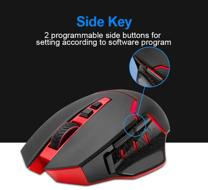 REDRAGON MIRAGE M690 USB Wireless 2.4G Gaming Mouse 4800DPI 8 buttons Programmable ergonomic for overwatch gamer Mice PC compute