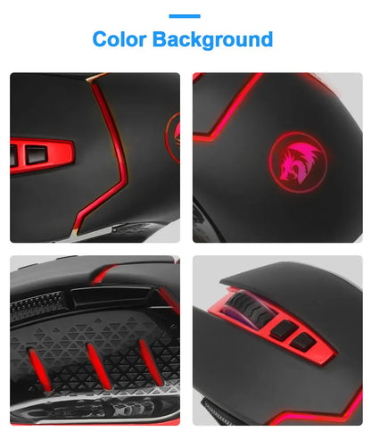 REDRAGON MIRAGE M690 USB Wireless 2.4G Gaming Mouse 4800DPI 8 buttons Programmable ergonomic for overwatch gamer Mice PC compute