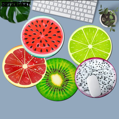 Summer fruit Watermelon orange lemon kiwi Soft Rubber Professional Mouse Pad Anti-Slip Laptop Mice Pad Mat gaming Mousepad