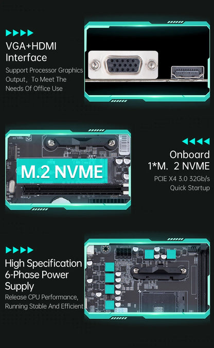 HUANANZHI A520M AMD AM4 Motherboard Support Ryzen ( 3600 4650G 5500 5500G 5600 5600G 5600X 5800X) M.2 NVME Dual Channel DDR4 RAM