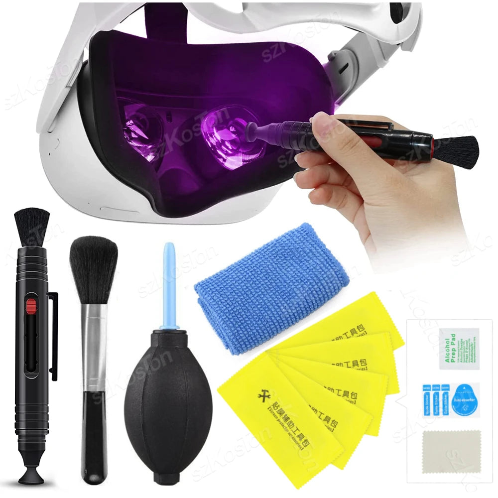 Universal VR Headset Cleaning Kit Anti-scratch Optical Lens Cleaning Pen Compatible with Meta Quest 3S Quest 2 /3 PSVR2 Pico 4