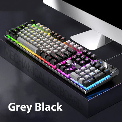 K500 Wired Gaming Keyboard Mechanical Sensation Laptop Desktops PC Computer Office Accessories 104 Keys RGB Backlight Keyboards