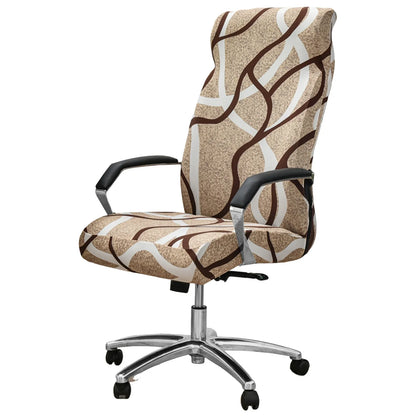 Office Chair Cover with Zipper Printed Computer Chair Cover Stretch Desk Chair Cover Elastic Computer Chair Slipcover All Round