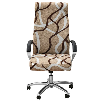 Office Chair Cover with Zipper Printed Computer Chair Cover Stretch Desk Chair Cover Elastic Computer Chair Slipcover All Round