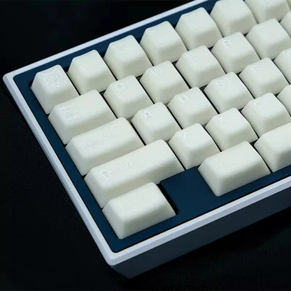 114 Keys GMK keycaps White Minimalist Keycap Double Shot PBT Cherry Profile For Alice layout MX Switch Mechanical Keyboard