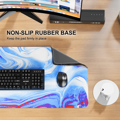 NPET RGB Gaming Keyboard and Large Mouse Pad, 12 Multimedia Keys, XXL Gaming Mouse Pad Desk Pad, Compatible with PC, Laptop