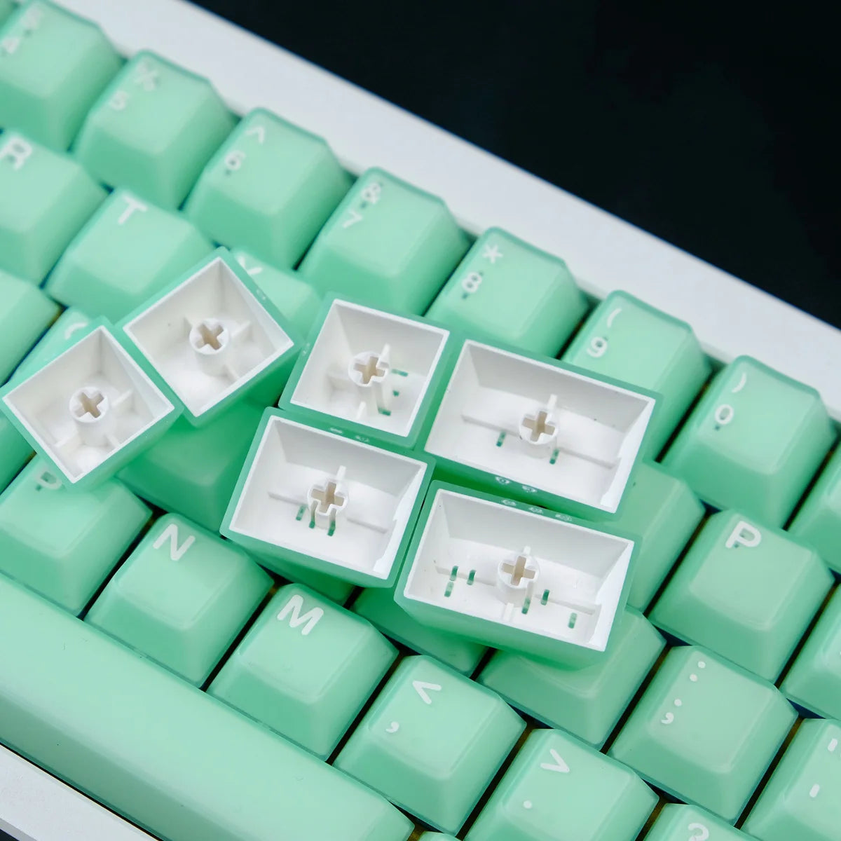 114 Keys GMK keycaps White Minimalist Keycap Double Shot PBT Cherry Profile For Alice layout MX Switch Mechanical Keyboard