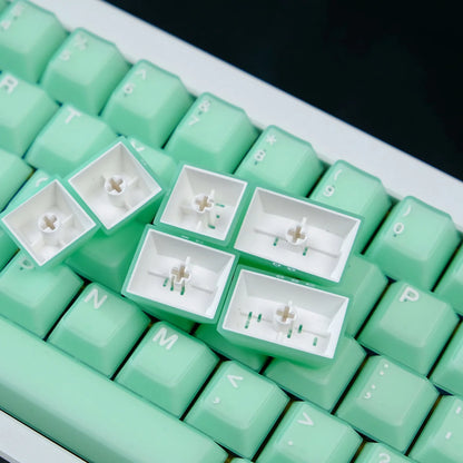 114 Keys GMK keycaps White Minimalist Keycap Double Shot PBT Cherry Profile For Alice layout MX Switch Mechanical Keyboard