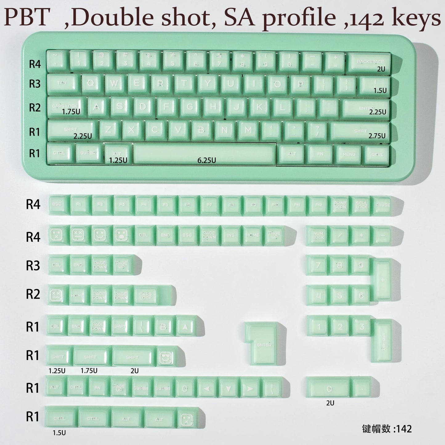 114 Keys GMK keycaps White Minimalist Keycap Double Shot PBT Cherry Profile For Alice layout MX Switch Mechanical Keyboard