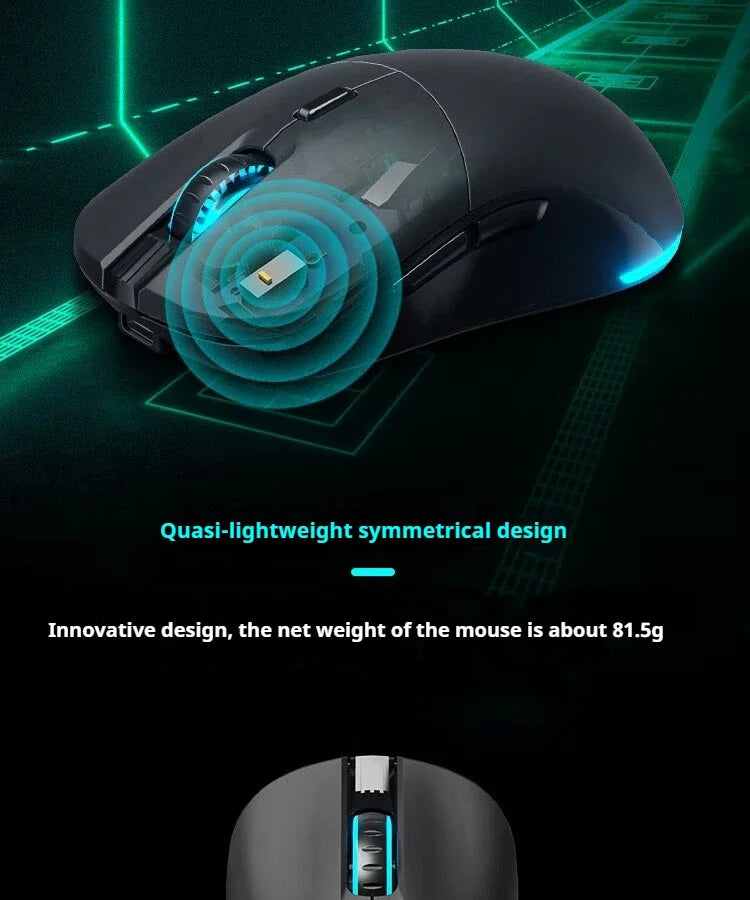 Mechevo M710 Dual-Mode Wireless Gaming Mouse 10000dpi Portable Lightweight Office Gaming Mouse With Replaceable Back Cover