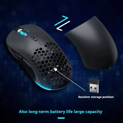 Mechevo M710 Dual-Mode Wireless Gaming Mouse 10000dpi Portable Lightweight Office Gaming Mouse With Replaceable Back Cover