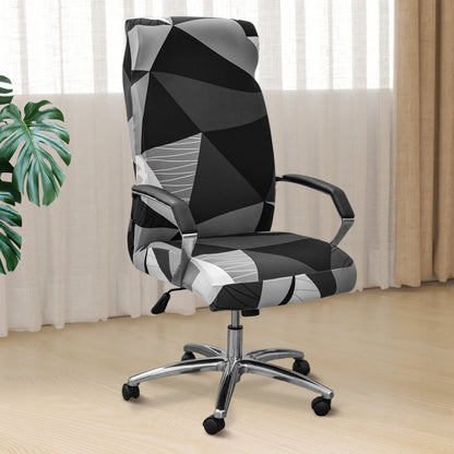 Office Chair Cover with Zipper Printed Computer Chair Cover Stretch Desk Chair Cover Elastic Computer Chair Slipcover All Round