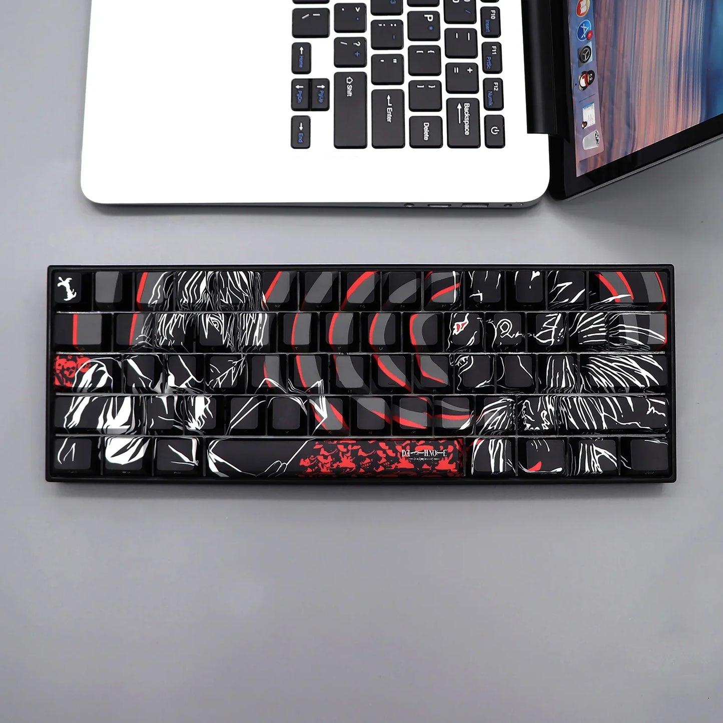 136 Keys Death Note Keycap Cherry Profile PBT Dye Sublimation DIY Keycaps for 61/68/75/96 MX Switch Gaming Mechanical Keyboard