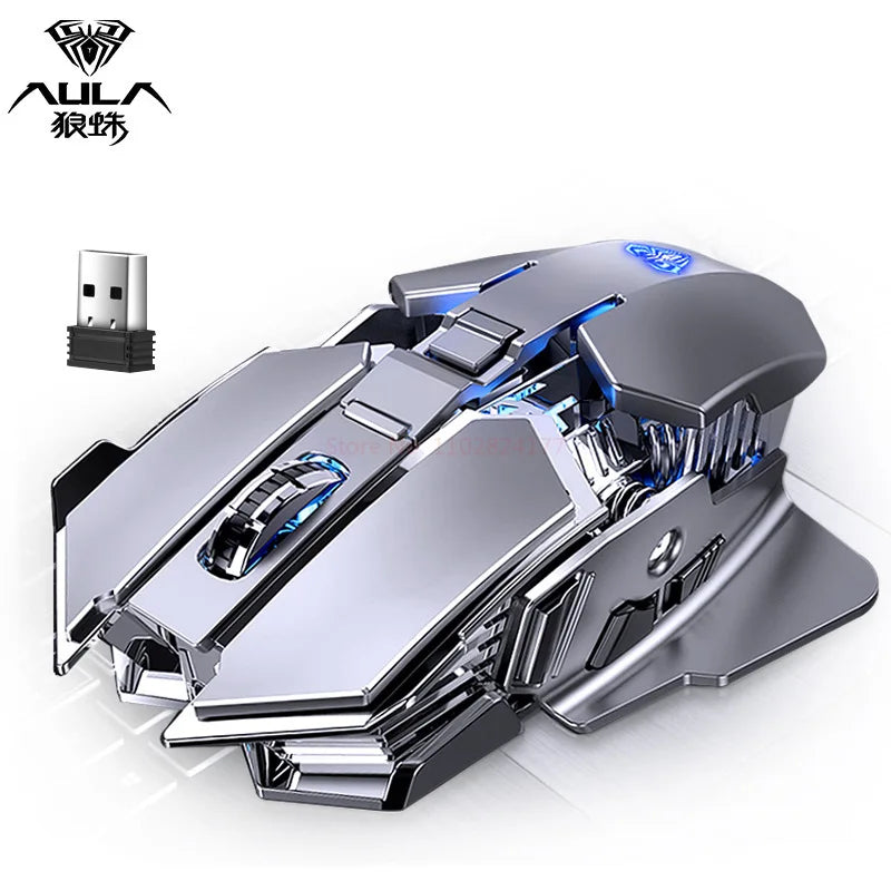 Aula Sc300 Mouse Multifunctional Gaming Side Keys Mouse Rechargeable Mecha style Mice Wireless Ergonomics Dpi adjustable Gamer