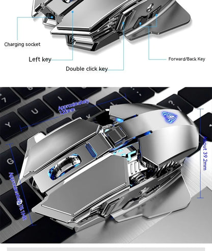 Aula Sc300 Mouse Multifunctional Gaming Side Keys Mouse Rechargeable Mecha style Mice Wireless Ergonomics Dpi adjustable Gamer