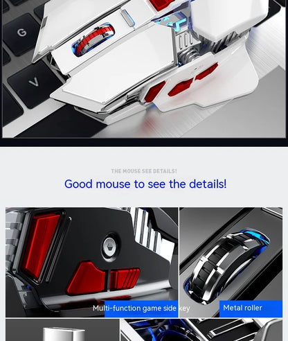 Aula Sc300 Mouse Multifunctional Gaming Side Keys Mouse Rechargeable Mecha style Mice Wireless Ergonomics Dpi adjustable Gamer