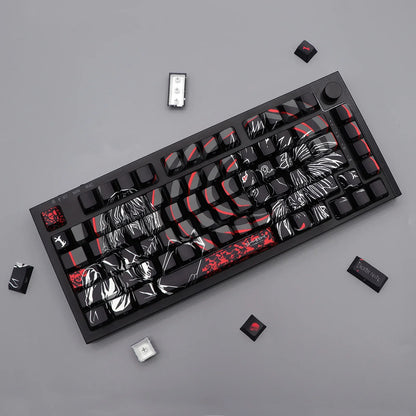 136 Keys Death Note Keycap Cherry Profile PBT Dye Sublimation DIY Keycaps for 61/68/75/96 MX Switch Gaming Mechanical Keyboard