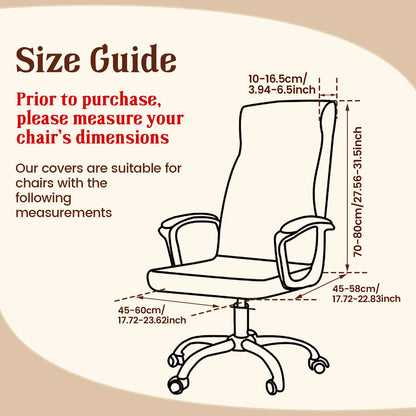 Office Chair Cover with Zipper Printed Computer Chair Cover Stretch Desk Chair Cover Elastic Computer Chair Slipcover All Round