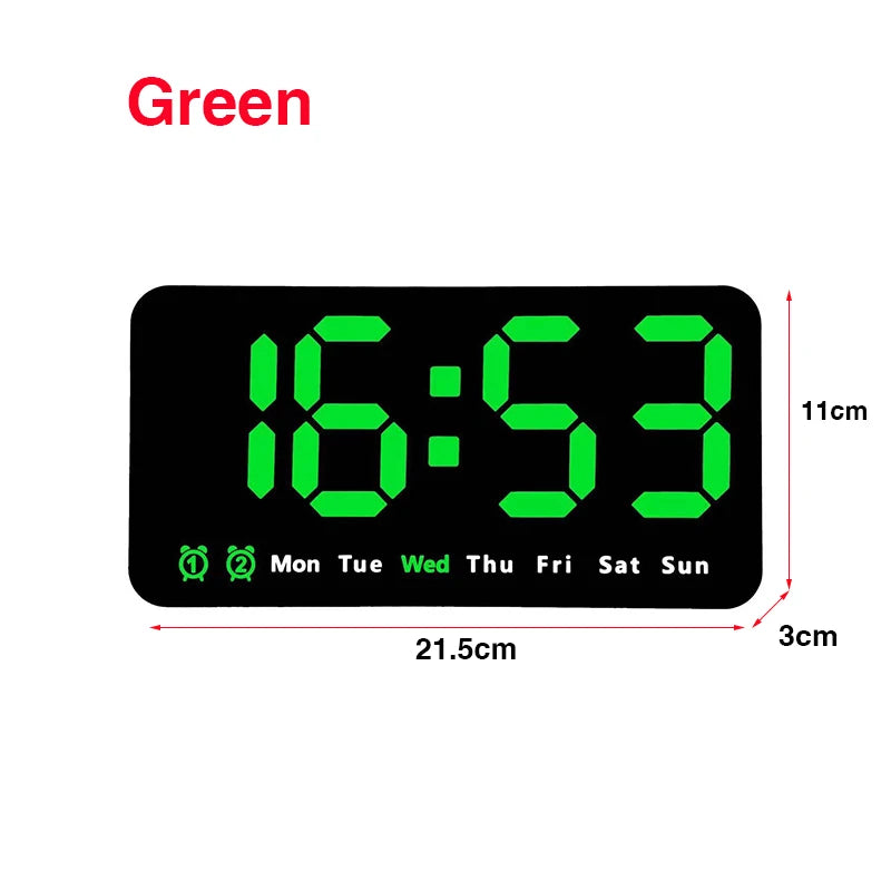 Xiaomi Electronic Wall Clock Temperature Date Table Clock Wall-mounted Dual Alarms Digital LED Clocks for Home Bedroom Voice