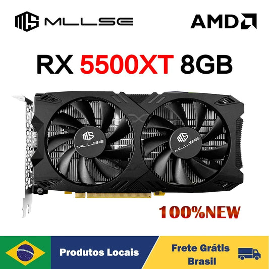 MLLSE Graphics Card RX 5500xt 8gb Placa De Video Gaming 7NM 128bit GDDR6 8Pin PCI Express 4.0 x 8 1717MHz HDMI*1 DP*3 Desktop