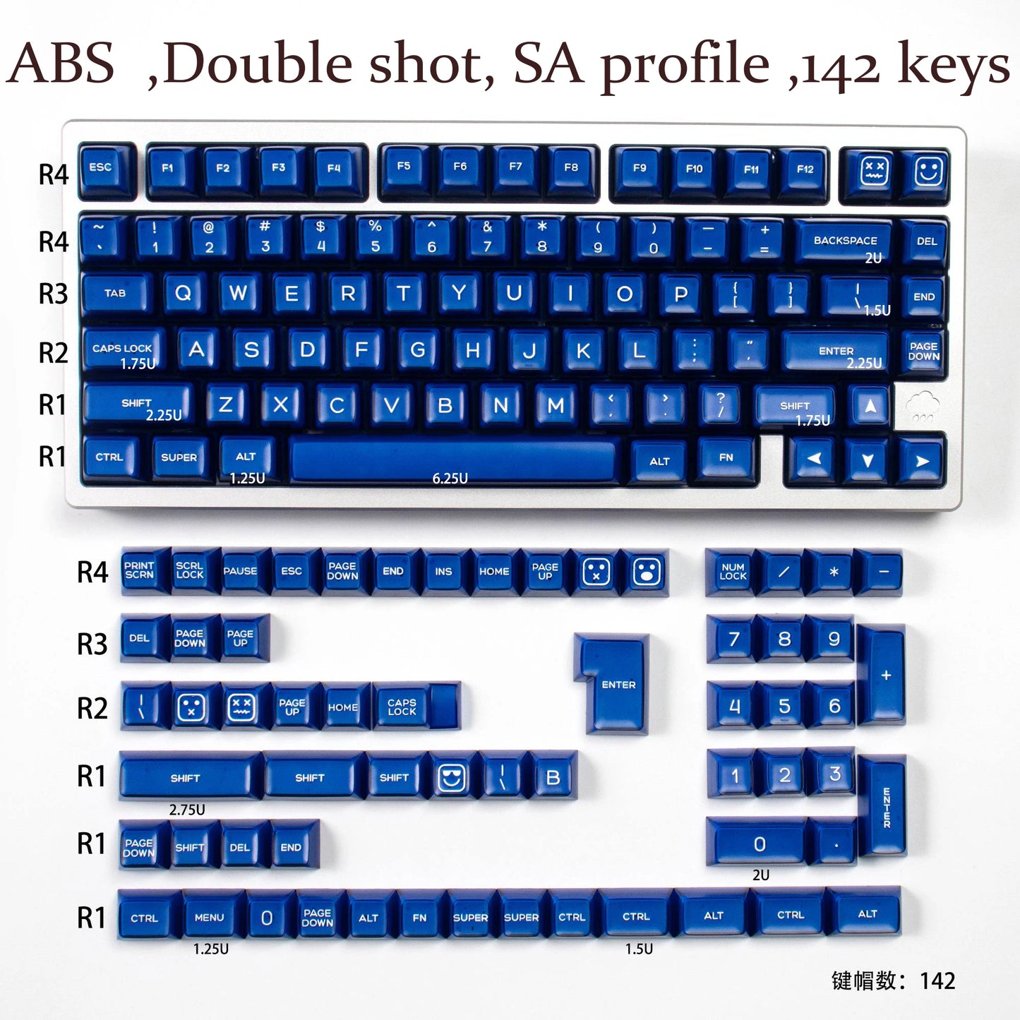 114 Keys GMK keycaps White Minimalist Keycap Double Shot PBT Cherry Profile For Alice layout MX Switch Mechanical Keyboard