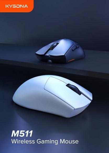 Kysona M511 PAW3395 Wireless Gaming Mouse 58g Ultra-Light 26000DPI 6 Buttons 90 Million Optical Computer Mouse For Laptop PC