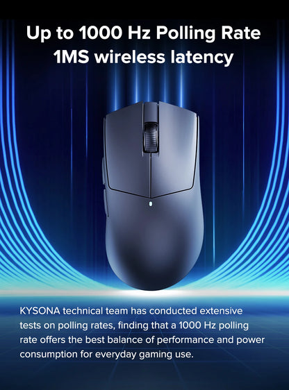 Kysona M511 PAW3395 Wireless Gaming Mouse 58g Ultra-Light 26000DPI 6 Buttons 90 Million Optical Computer Mouse For Laptop PC