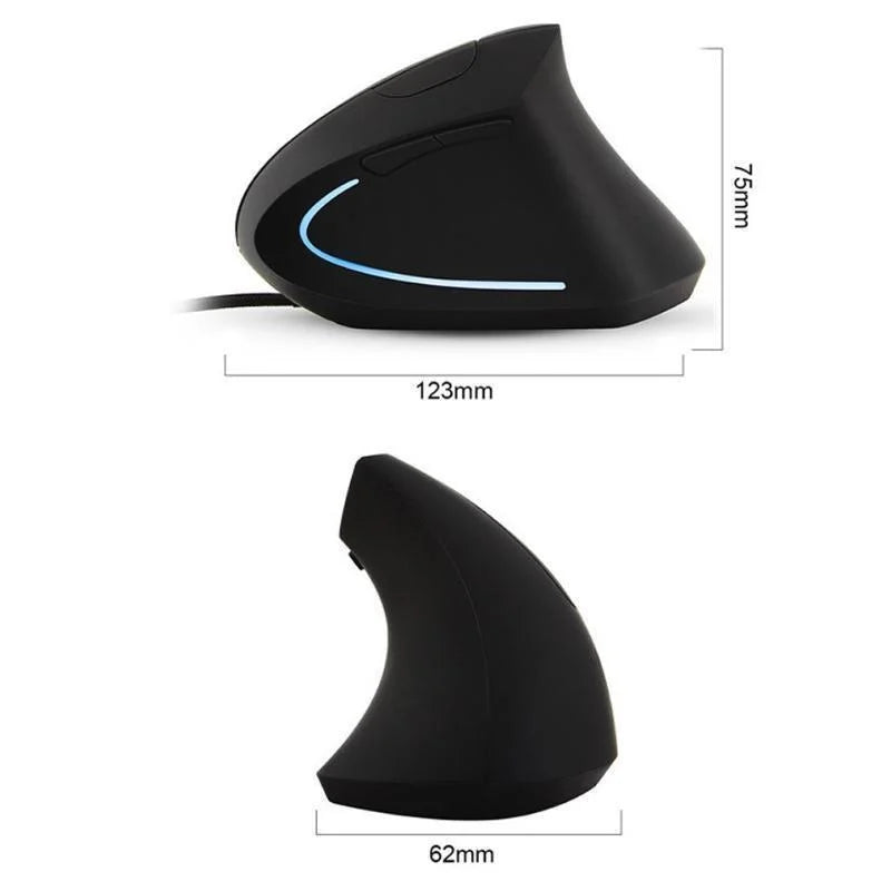 Wired Right Hand Vertical RGB Mouse Ergonomic Gaming Mouse 3200DPI USB Optical Wrist Healthy Mause for PC Computer