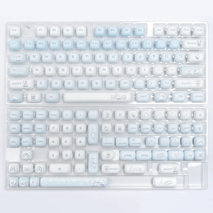 PBT Keyboard Keycap Dye Sublimation MOG 139keys Ergonomics Gaming Customized Cute Accessories For Desktop Office Girls Gifts