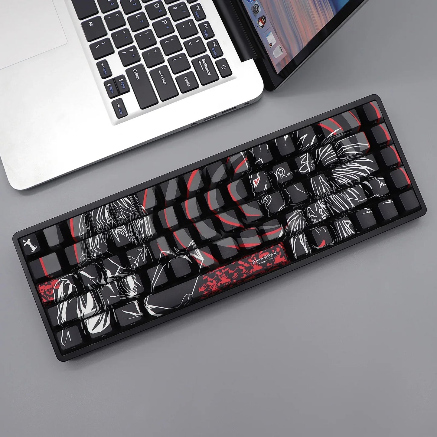 136 Keys Death Note Keycap Cherry Profile PBT Dye Sublimation DIY Keycaps for 61/68/75/96 MX Switch Gaming Mechanical Keyboard