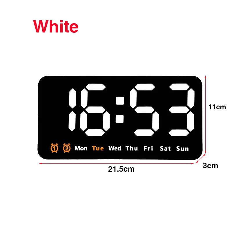 Xiaomi Electronic Wall Clock Temperature Date Table Clock Wall-mounted Dual Alarms Digital LED Clocks for Home Bedroom Voice