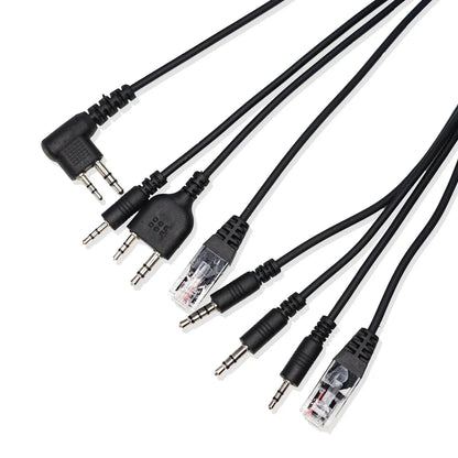 8 in 1 USB Programming Cable for Baofeng Kenwood TYT QYT  Motorola AXU4100 Yaesu icom Walkie Talkie Radio Car Radio CD Software