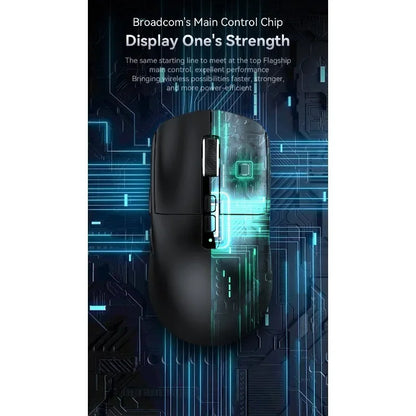 Attack Shark X6 PAW3395 Bluetooth Mouse,Tri-Mode Connection,RGB Touch Magnetic Charging Base,macroscopic Gaming Mouse