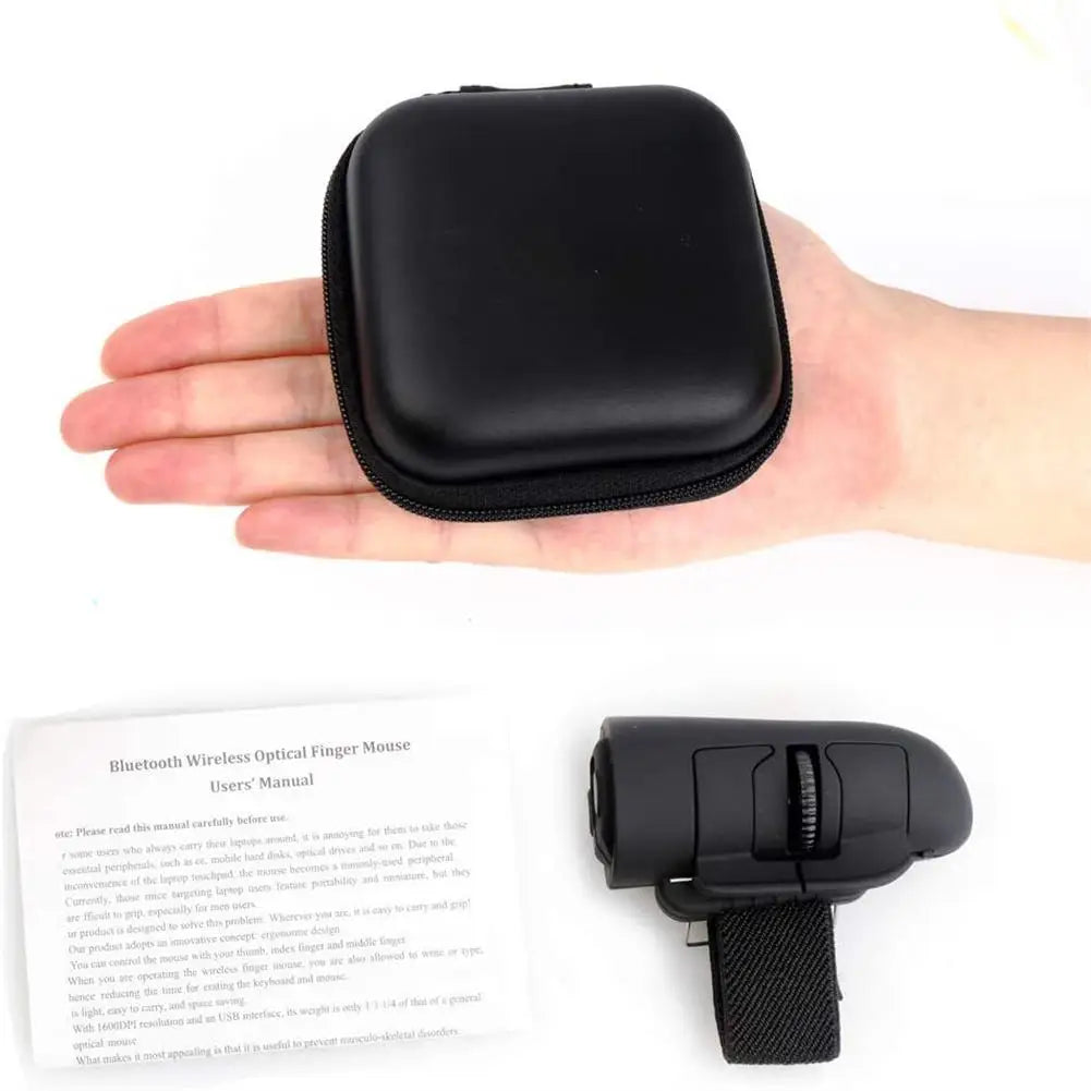 2.4G Mini Wireless Finger Ring Mouse Ergonomic Handheld Optical Travel Mice for PC Computer Laptop TV Android Phone