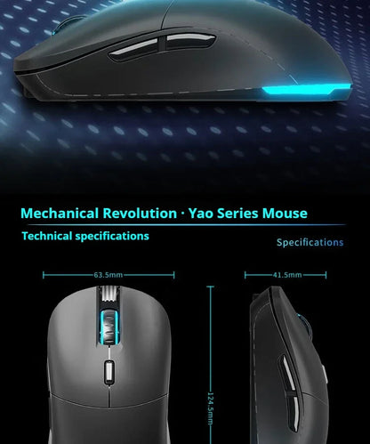 Mechevo M710 Dual-Mode Wireless Gaming Mouse 10000dpi Portable Lightweight Office Gaming Mouse With Replaceable Back Cover