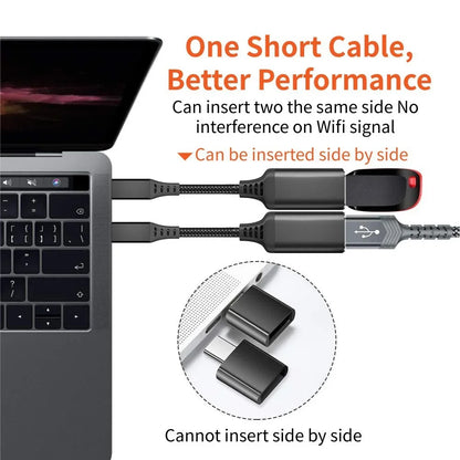 STONEGO USB C to USB A Dapter OTG Cable Type C Male to USB 3.0 2.0 Female Cable for MacBook Pro Samsung Type C Adapter