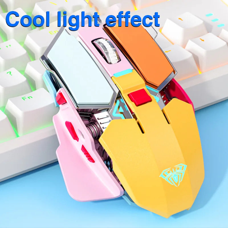 Aula Sc300 Mouse Multifunctional Gaming Side Keys Mouse Rechargeable Mecha style Mice Wireless Ergonomics Dpi adjustable Gamer