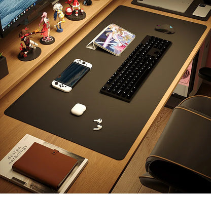 Non-slip Computer Gaming MousePad Table Cushion Large Size Mouse Pad Laptop Keyboard Mat Multiple Sizes Leather Office Desk Pad