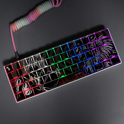 136 Keys Death Note Keycap Cherry Profile PBT Dye Sublimation DIY Keycaps for 61/68/75/96 MX Switch Gaming Mechanical Keyboard