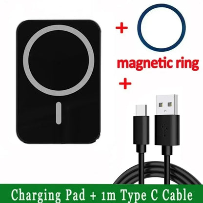 15W Car Wireless Charger Supports Magsafe Dual Color Optional Charger Compatible with IPhone 12/13/14/15 Pro/ProMax/mini/15 Plus