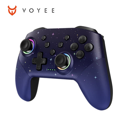 VOYEE Switch Controller, LED Star Wireless Pro Controller for Switch/Lite/OLED, Multi-Platform Windows PC/IOS/Android